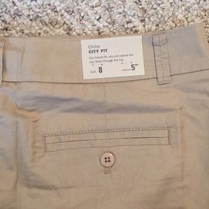 J. Crew Chino Shorts NWT khaki size 8